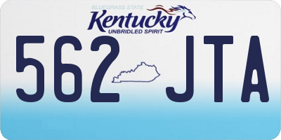 KY license plate 562JTA