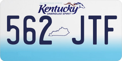 KY license plate 562JTF