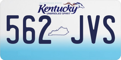 KY license plate 562JVS