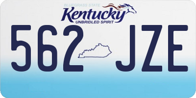 KY license plate 562JZE