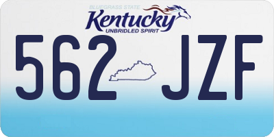 KY license plate 562JZF
