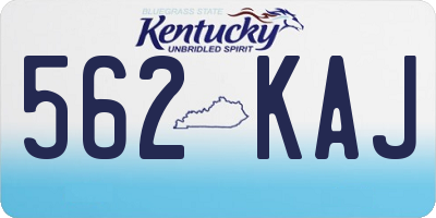 KY license plate 562KAJ