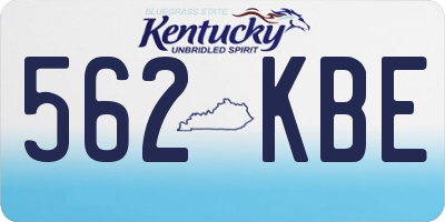 KY license plate 562KBE