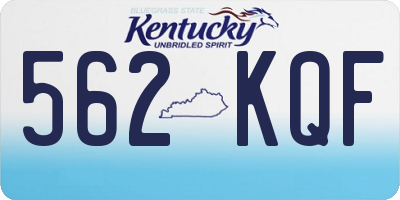 KY license plate 562KQF