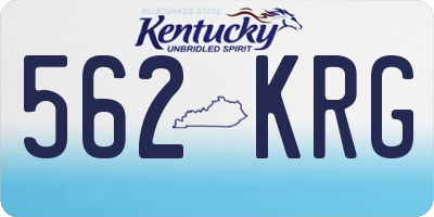 KY license plate 562KRG