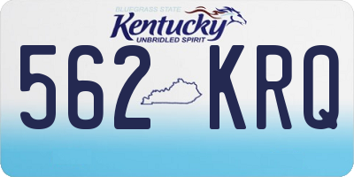KY license plate 562KRQ
