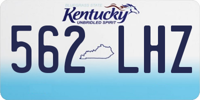 KY license plate 562LHZ