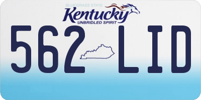 KY license plate 562LID