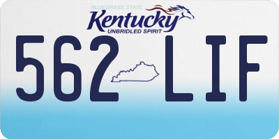 KY license plate 562LIF