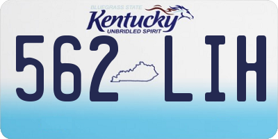 KY license plate 562LIH