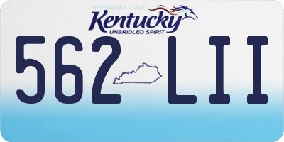 KY license plate 562LII