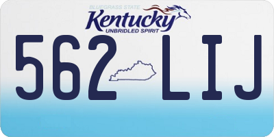 KY license plate 562LIJ