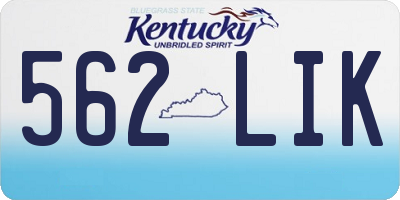 KY license plate 562LIK