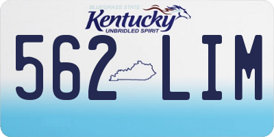 KY license plate 562LIM