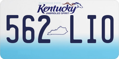 KY license plate 562LIO