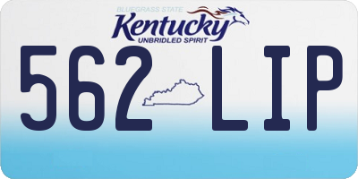 KY license plate 562LIP
