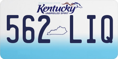 KY license plate 562LIQ