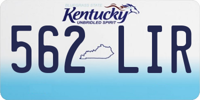 KY license plate 562LIR