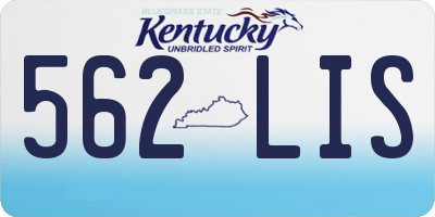 KY license plate 562LIS