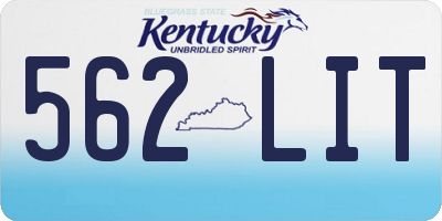 KY license plate 562LIT