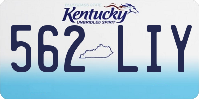 KY license plate 562LIY