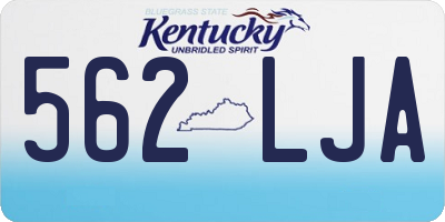 KY license plate 562LJA