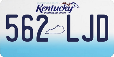 KY license plate 562LJD
