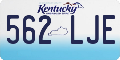 KY license plate 562LJE