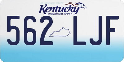 KY license plate 562LJF