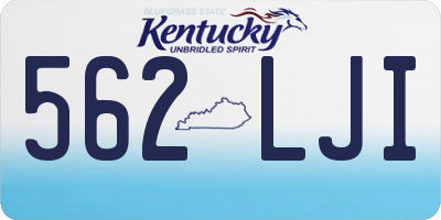 KY license plate 562LJI