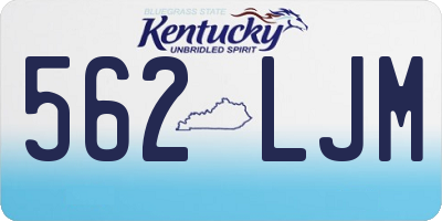 KY license plate 562LJM