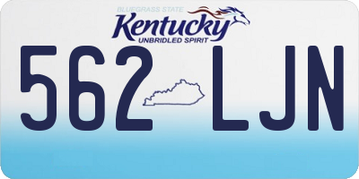 KY license plate 562LJN