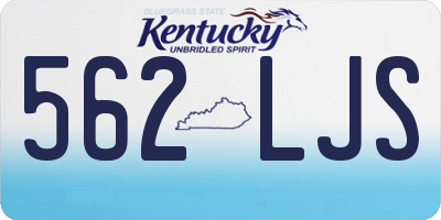 KY license plate 562LJS