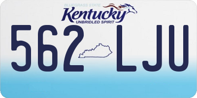 KY license plate 562LJU