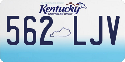 KY license plate 562LJV