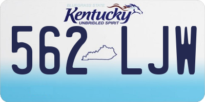 KY license plate 562LJW