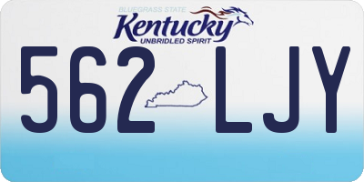 KY license plate 562LJY