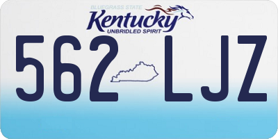 KY license plate 562LJZ