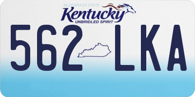 KY license plate 562LKA