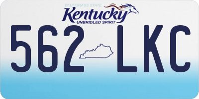 KY license plate 562LKC