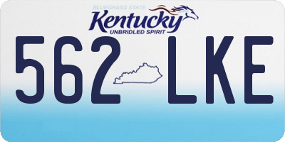 KY license plate 562LKE