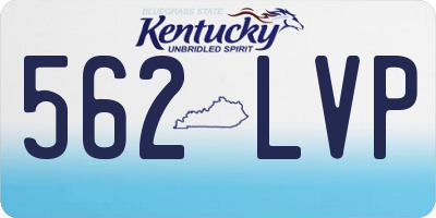 KY license plate 562LVP