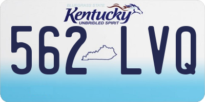 KY license plate 562LVQ