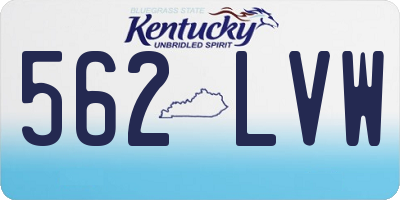 KY license plate 562LVW