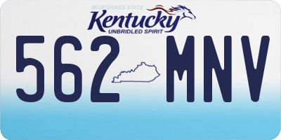 KY license plate 562MNV