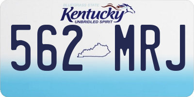 KY license plate 562MRJ