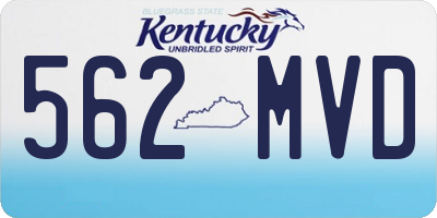 KY license plate 562MVD