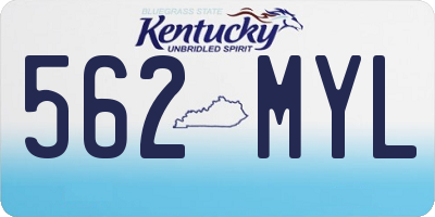 KY license plate 562MYL