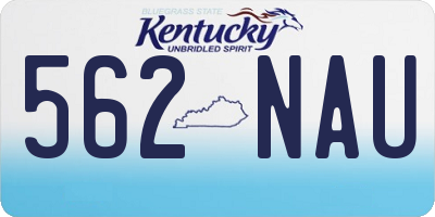 KY license plate 562NAU