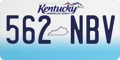 KY license plate 562NBV
